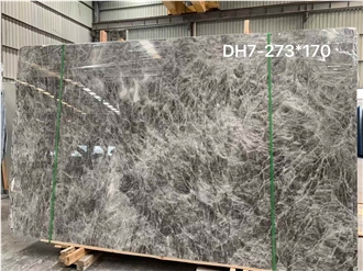 Beautiful Snowy Mountain Sliver Fox Marble Slabs