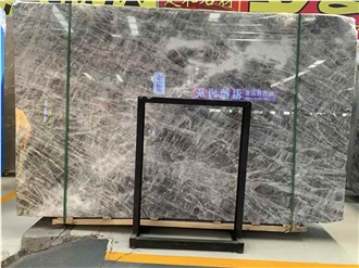 Beautiful Snowy Mountain Sliver Fox Marble Slabs