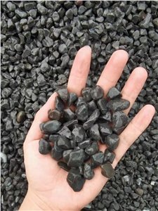 China Black Polished Walkway Pebble Stone