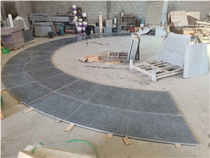 China G654 Black Granite Polished And Honed Floor Tiles