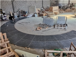 China G654 Black Granite Polished And Honed Floor Tiles