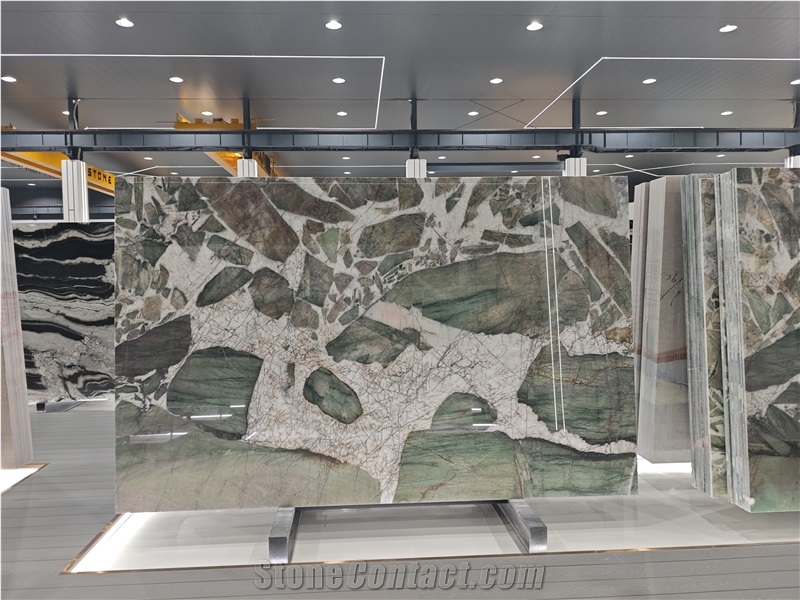 High Quality Brazil Glacier Green Quartzite Slabs