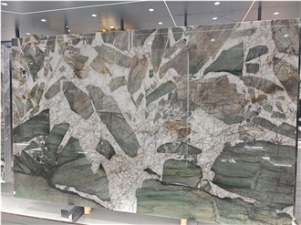 High Quality Brazil Glacier Green Quartzite Slabs