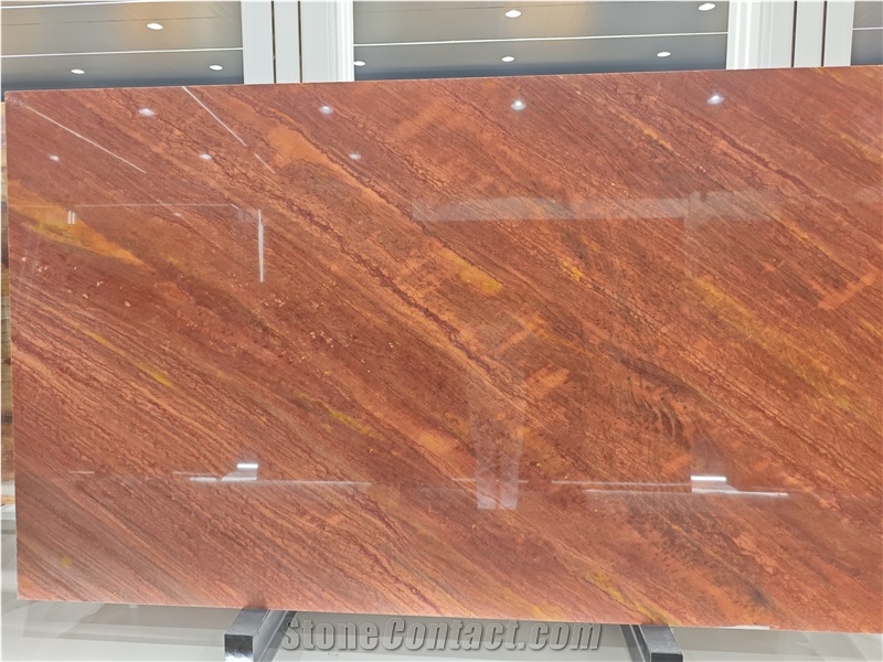 High Quality Royal Red Quartzite Slabs-Polished