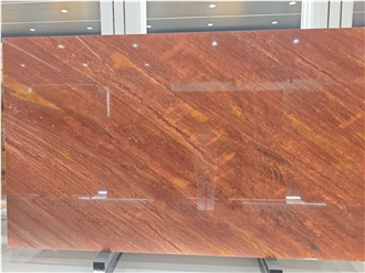 High Quality Royal Red Quartzite Slabs-Polished