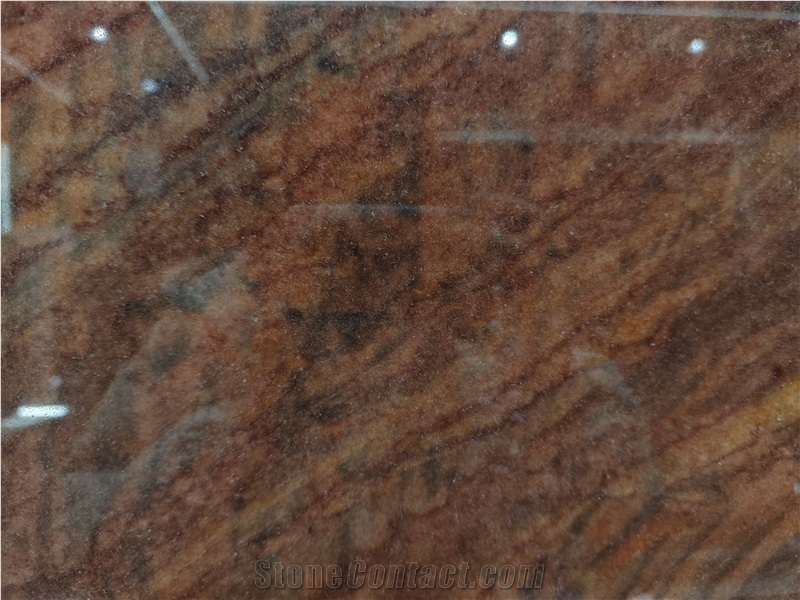 High Quality Royal Red Quartzite Slabs-Polished