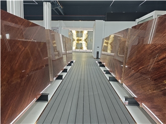High Quality Royal Red Quartzite Slabs-Polished