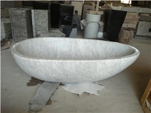 Italy Carrara White Marble Hotel Bathtup Bath Tubs