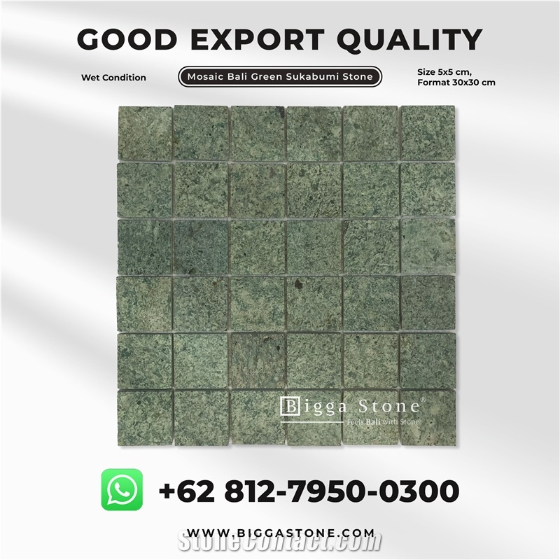 Bali Green Sukabumi Mosaic Tiles For Pool