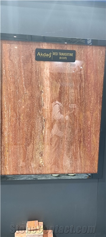 Akdag Red Travertine Slab