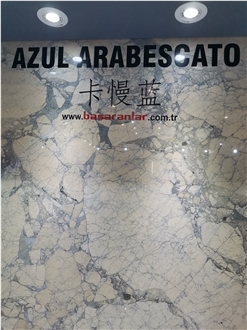 Azul Arabescato Marble Slab