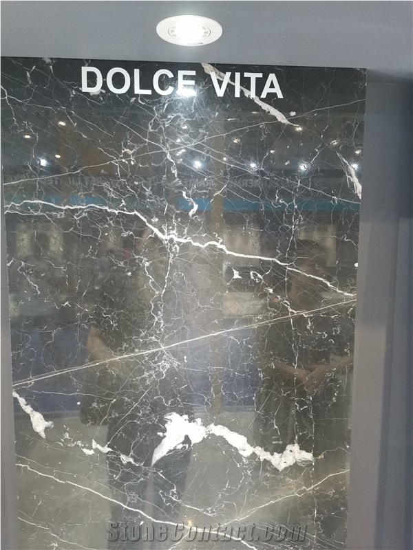 Caressi Nero Marble Slab