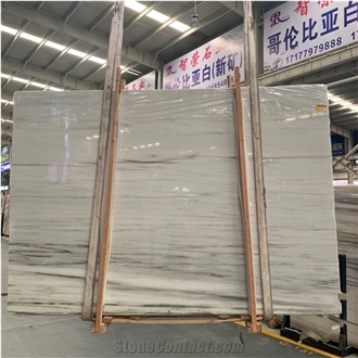 Snowflake Wood Grain Marble Slab