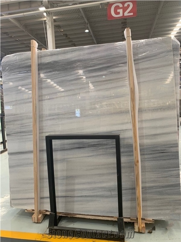 Snowflake Wood Grain Marble Slab