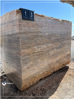 Titanium Silver Travertine Blocks