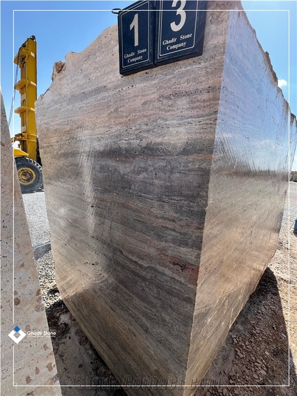 Titanium Silver Travertine Blocks