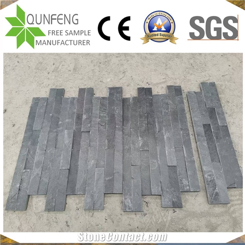 China Black/Charcoal Slate Wall Panel Stone Veneer