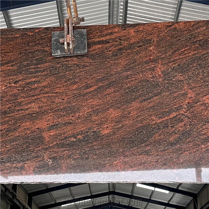 Natural Red Multicolor Granite Slabs