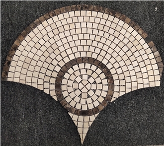 Fan-Shaped Design Mosaic Pattern