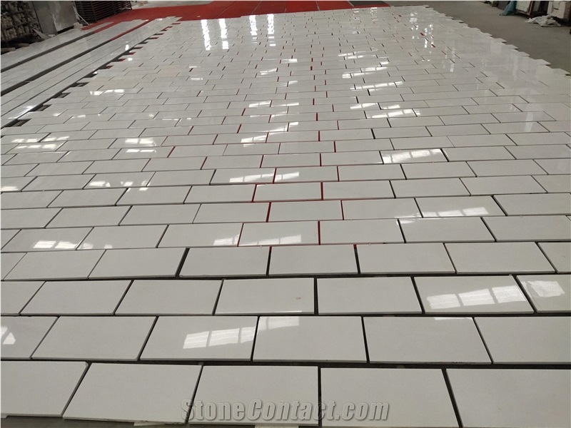Hellenic Crystal White Marble Slab -Polished Finish Tiles
