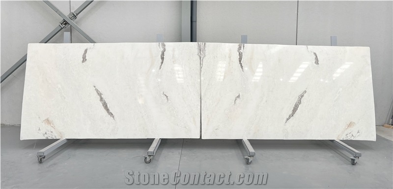 White Crystal  Marble Slabs 2 Cm
