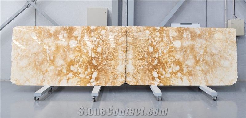 Yellow Ambar  Marble Slabs