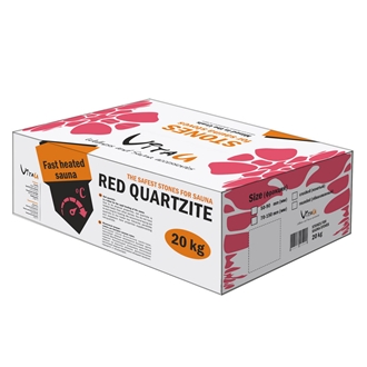 Red Quartzite Sauna Stones, 20 Kg