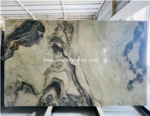 Fusion Light Blue Quartzite Slabs, Polished