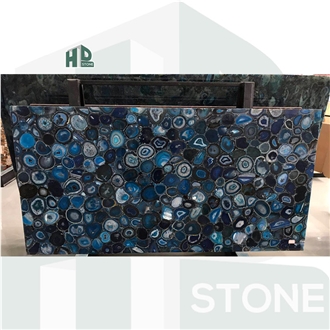 Blue Agate Stone Slab Semiprecious Stone Slabs
