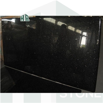Black Galaxy Granite Polished Kitchen Countertops