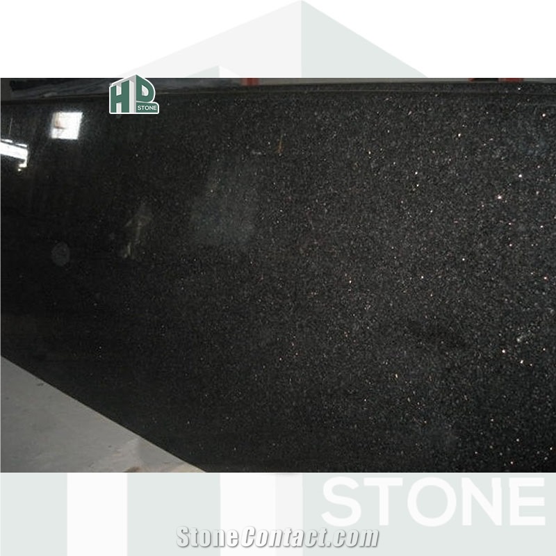 Black Galaxy Granite Polished Kitchen Countertops