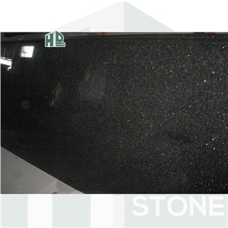 Black Galaxy Granite Polished Kitchen Countertops