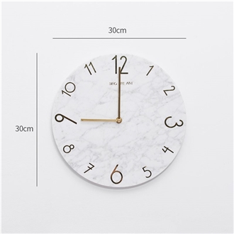 Carrara White Marble Round Wall Clock Gift Handicraft