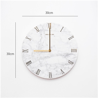 Carrara White Marble Round Wall Clock Gift Handicraft