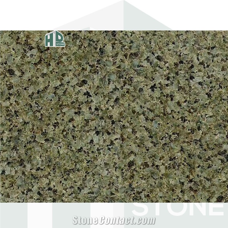 China Emerald Green Star Granite Polish Slabs