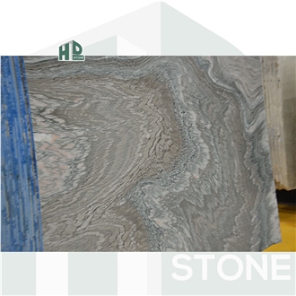 Chinese Grey Pink Cloud River Granite Slabs