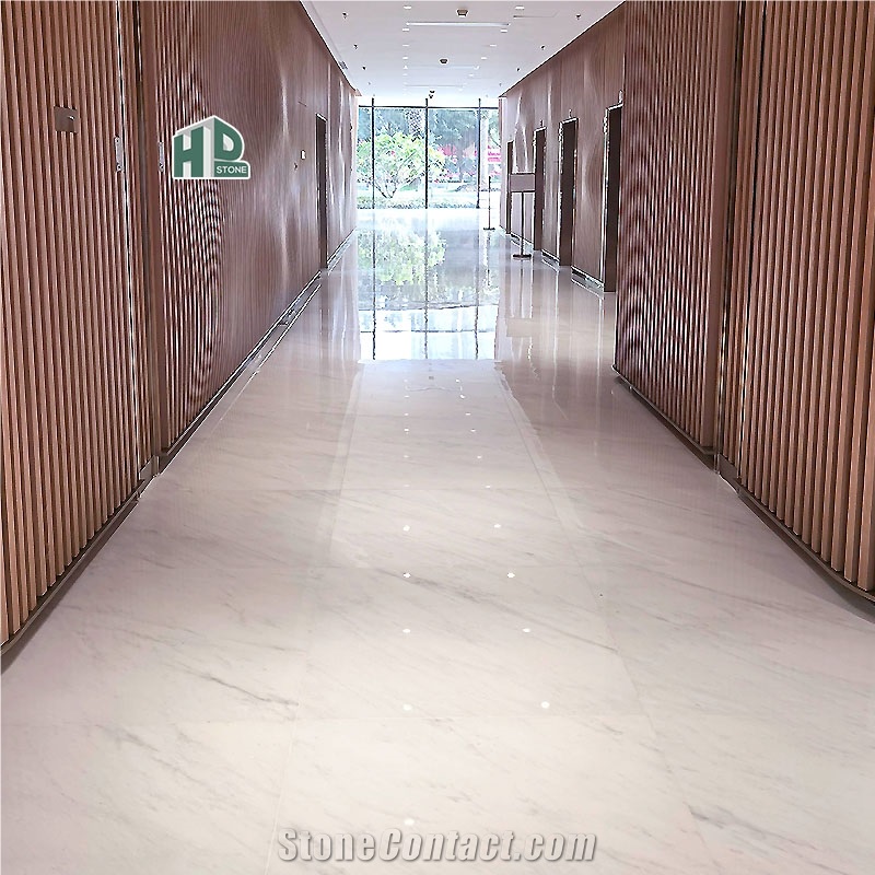 East White Marble Thin Tiles Marble Slab
