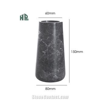Golden Black Marble Round Flower Vase  Home Decor Products
