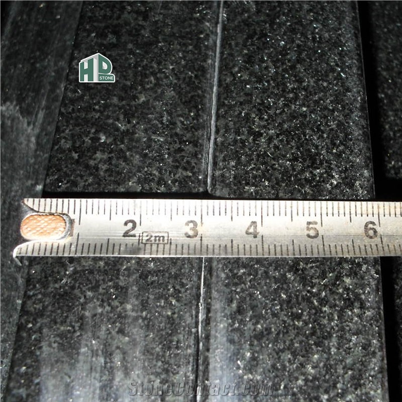 Hebei Black Granite Polished Half Slabs