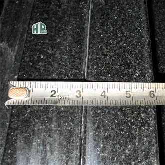 Hebei Black Granite Polished Half Slabs