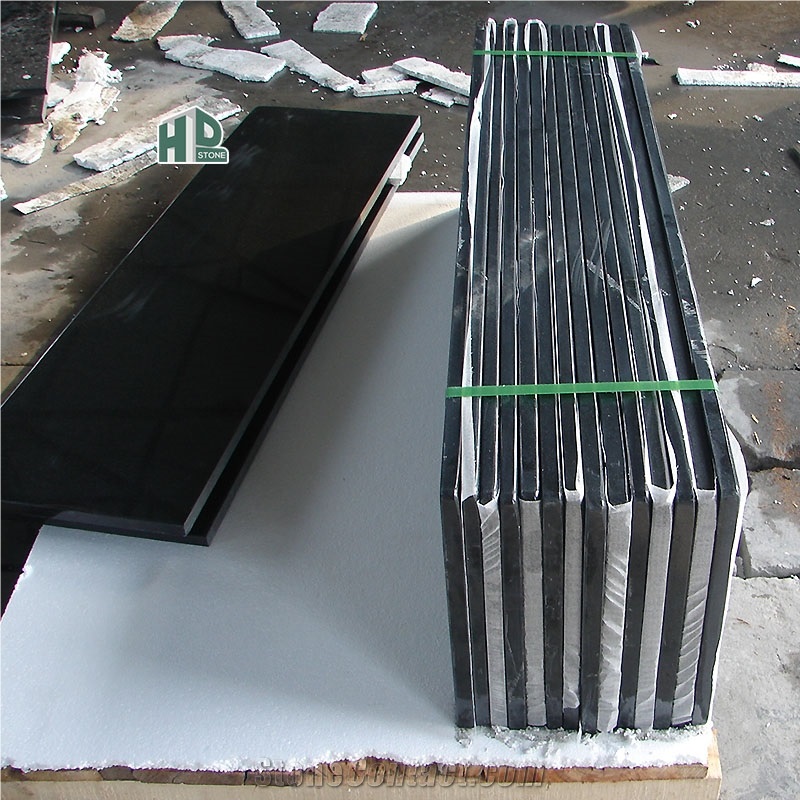 Hebei Black Granite Polished Half Slabs
