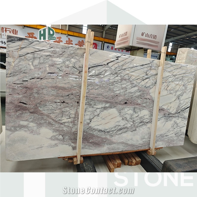 Incense Snow Lilac Chanel Plum Marble Slab Floor Tile