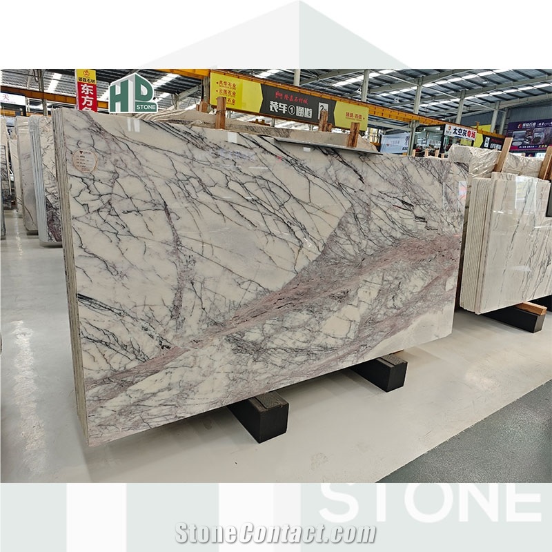 Incense Snow Lilac Chanel Plum Marble Slab Floor Tile
