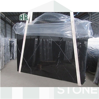 Nero/Black Marquina Marble Slab Floor Tile