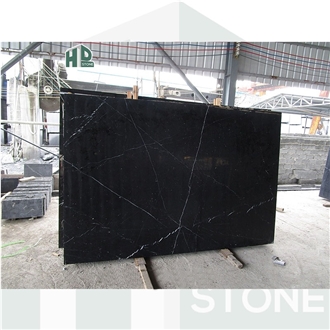 Nero/Black Marquina Marble Slab Floor Tile