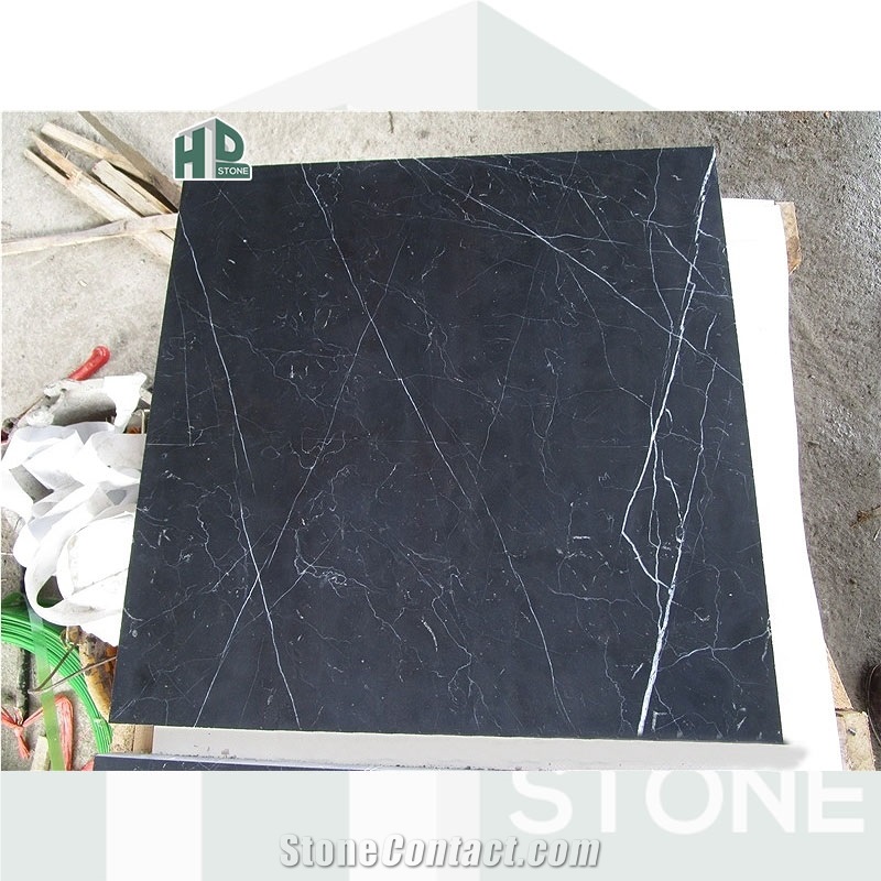 Nero/Black Marquina Marble Slab Floor Tile