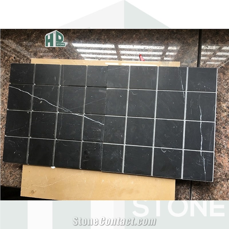 Nero/Black Marquina Marble Slab Floor Tile