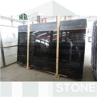 Silver Portoro Dragon Black Marble Slabs Tile