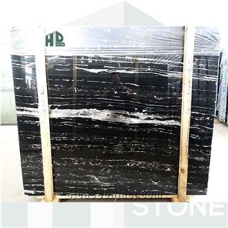 Silver Portoro Dragon Black Marble Slabs Tile