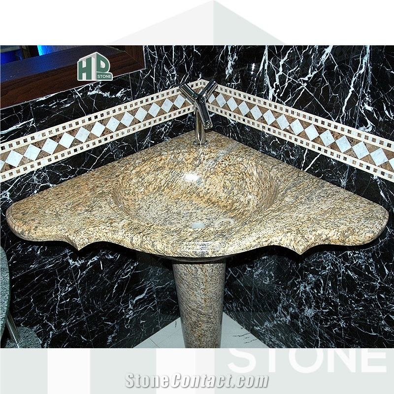 Vietnam Yellow Granite Sinks,Pedestal Basin
